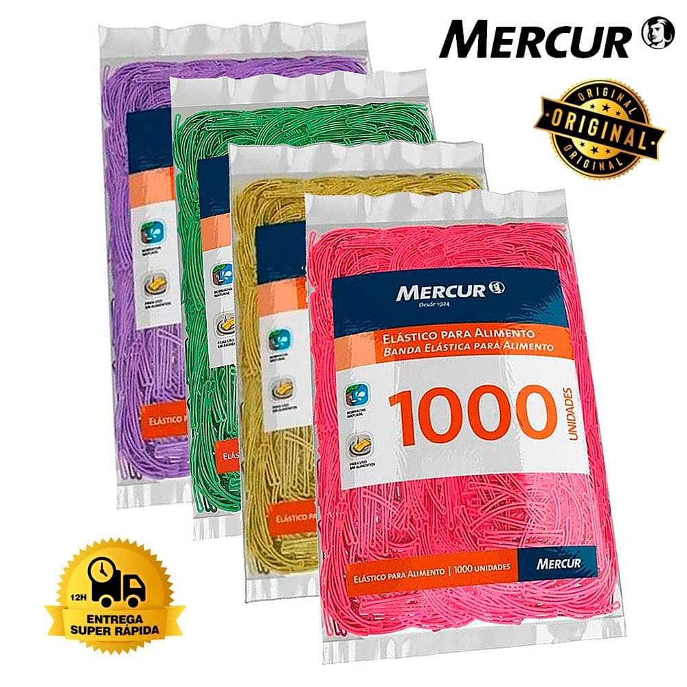 Elastico Mercur Alimento Liguinha Pamonha 1000 Unidades