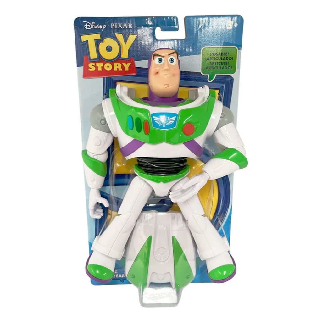 Boneco Buzz Lightyear altura boneco 26cm largura do boneco 17cm Mattel Disney Pixar