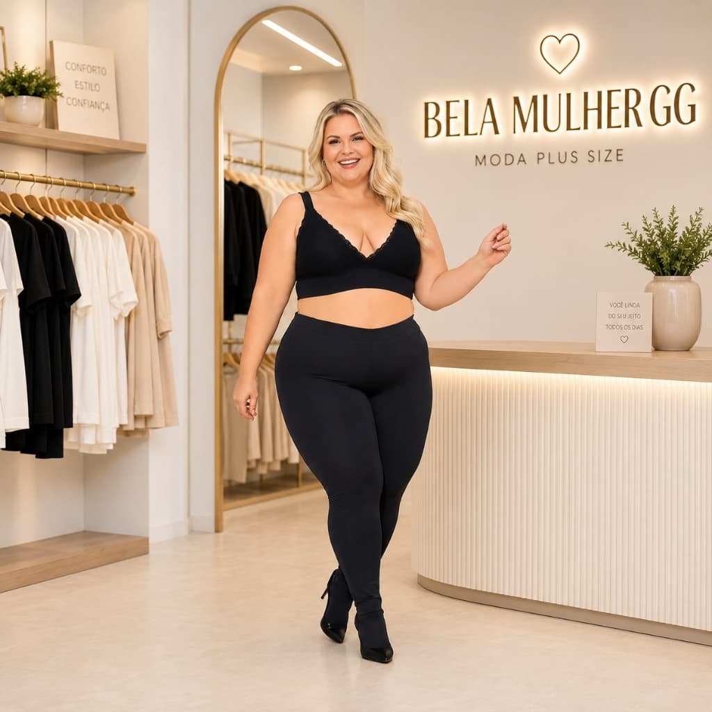 Meia Calça plus Size Legging Flanelada A QUENTINHA DAS PLUS BIG TAMANHO ATE 64