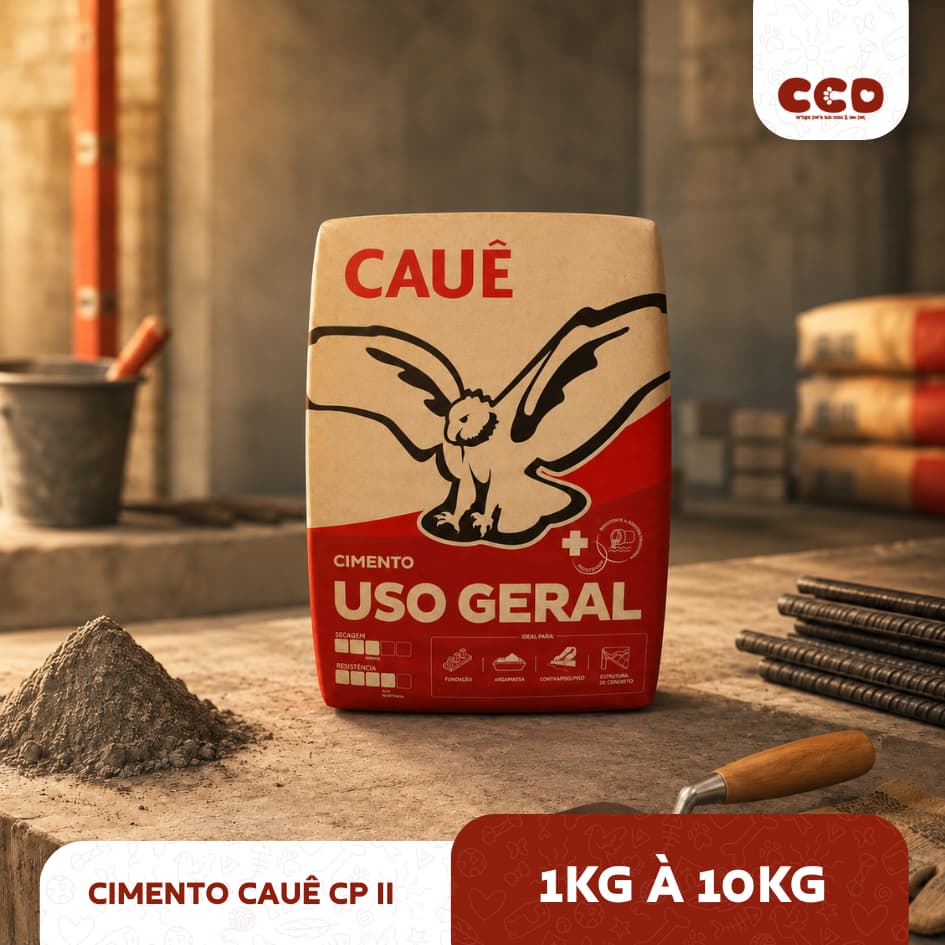 Cimento Cauê CP II Pequenos Reparos Construção Artesanato 1kg a 10kg