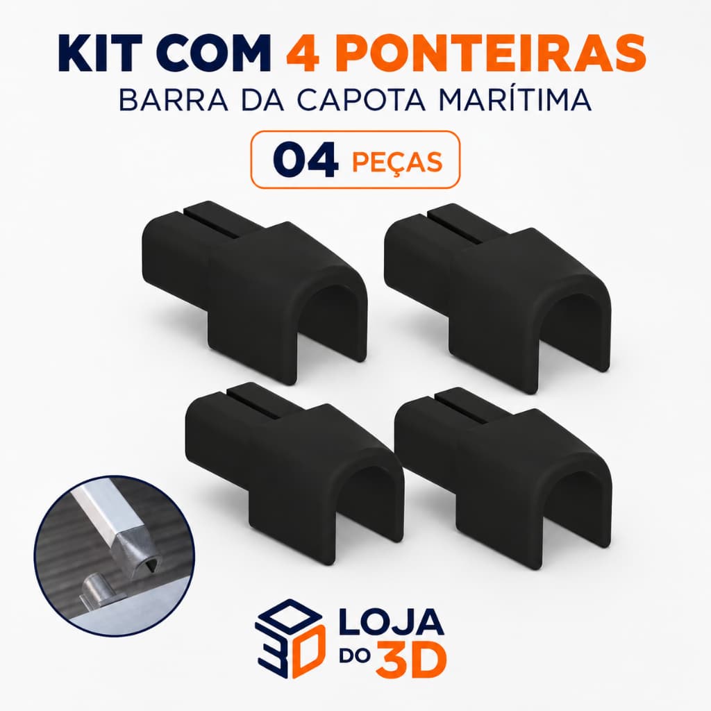 4 Ponteira Barra Capota Marítima Hilux S10 Amarok L200 Ranger caçamba