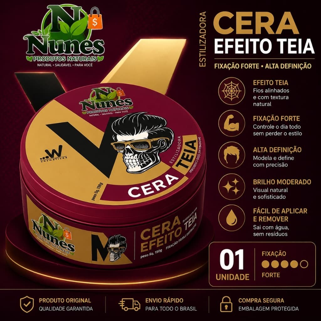 CERA CAPILAR (POMADA) TEIA EXTRA FORTE