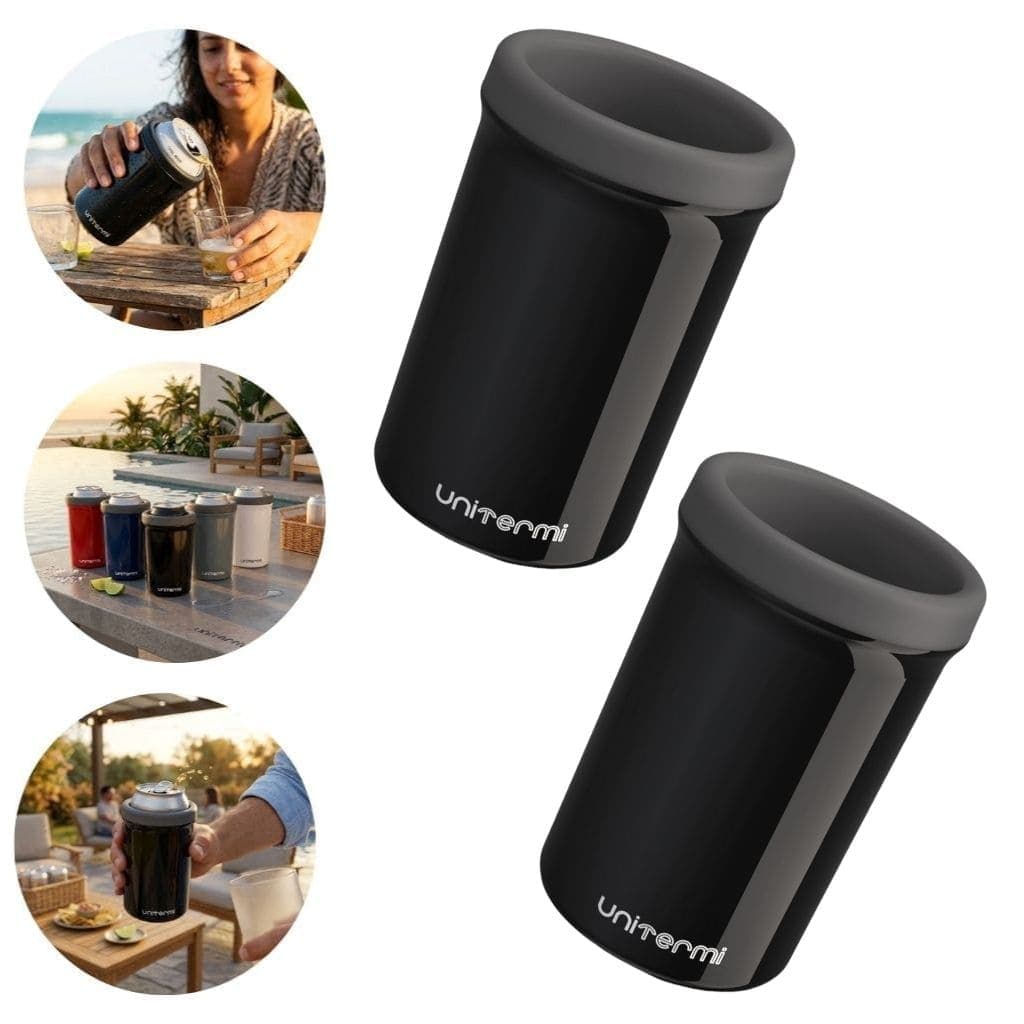 Kit 2 Porta Lata Termico 350ml Unitermi Camisinha De Bebidas Suporte Para Copo Latinha Conservador