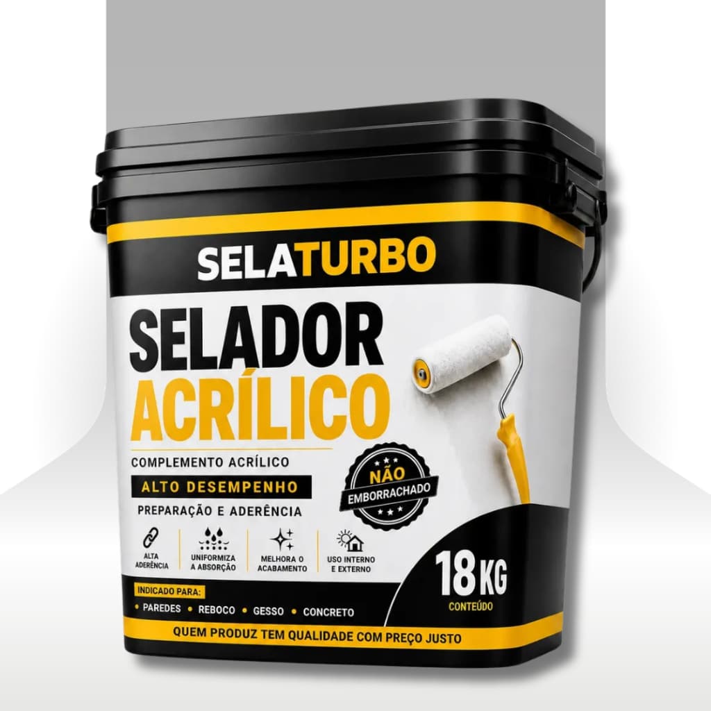 SELADOR ACRÍLICO SELATURBO 18KG- PREPARADOR PARA PINTURA, PAREDES, BLOCOS, REBOCO, MADEIRA, DRYWALL