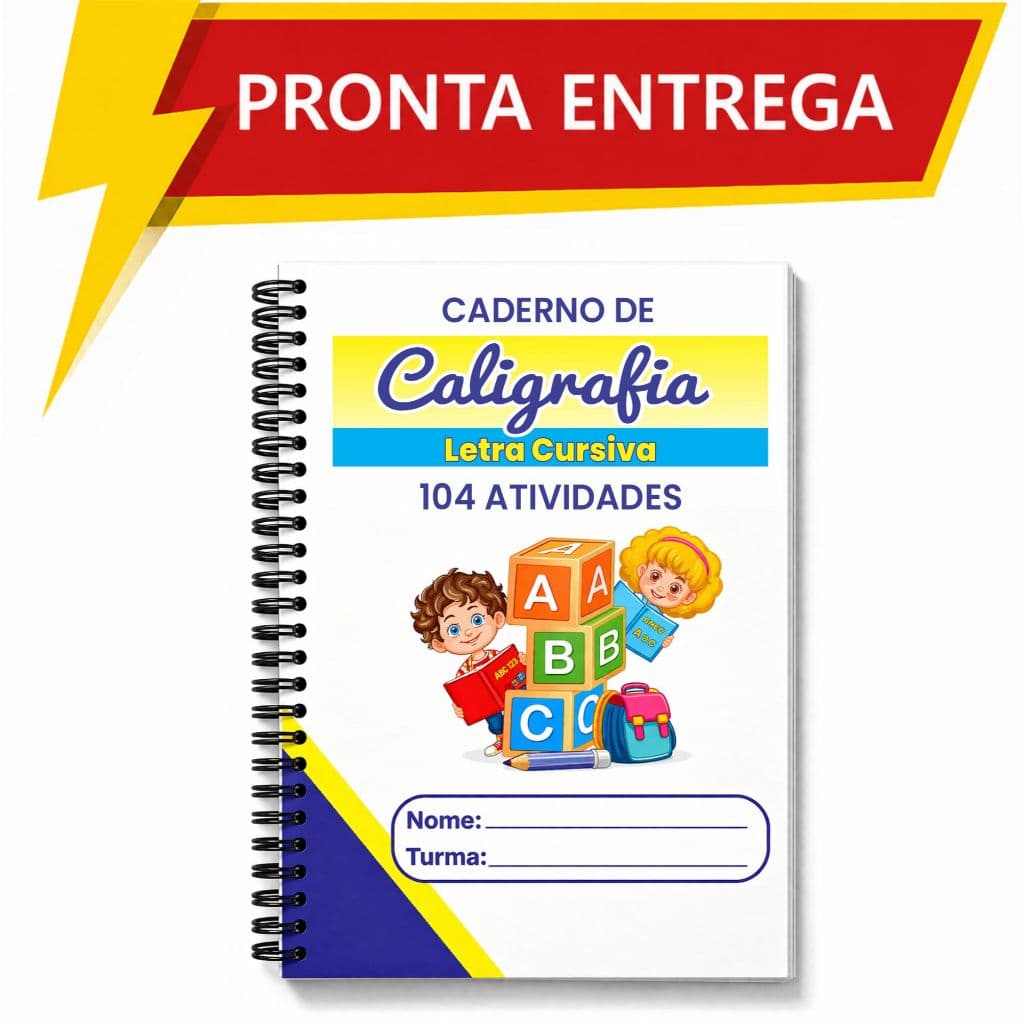 Caderno De Caligrafia Infantil 104 Atividades Letra Cursiva