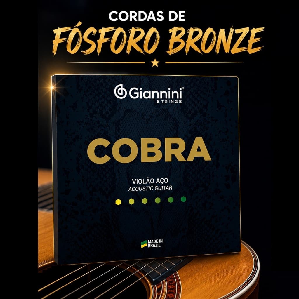 Cordas Violão Aço Giannini Cobra Fósforo Bronze 009 010 011 012