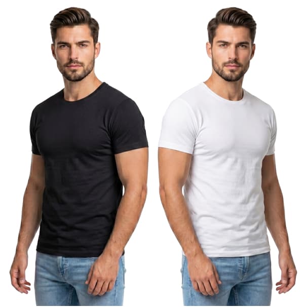 Kit 2 Camisetas Masculinas Básicas Premium Cotton Qualidade e Conforto Algodão 40.1