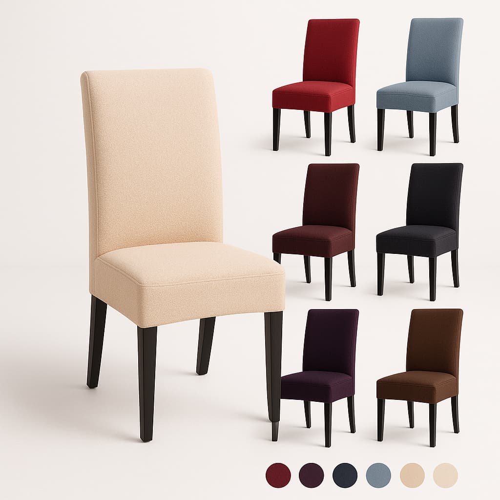Capa De Cadeira Spandex Kit 6 Lugares Em Malha Com Elástico