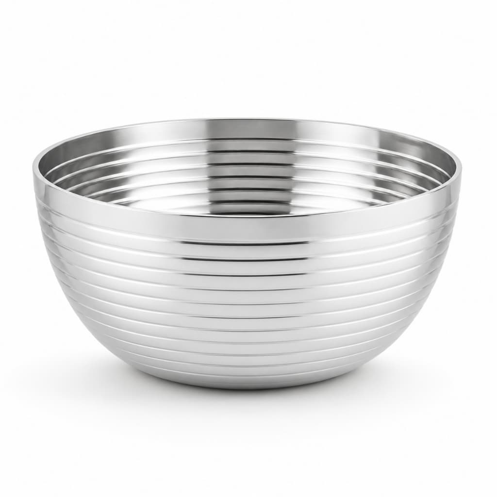 Tigela Bowl Em Aço Inox Redondo 2 Litros Bacia Vasilha Saladeira Multiuso