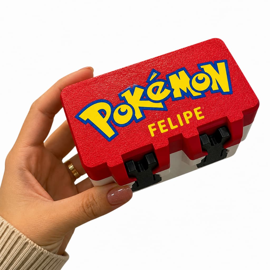 Porta Cartas Pokemon Organizador com Nome Personalizado