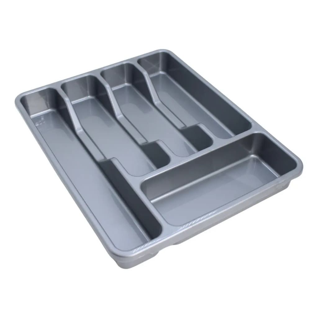 Porta Talheres Organizador De Gaveta De Cozinha Resistente Com 5 Divisórias Suporte Para Talher Durável Versátil BonitoS