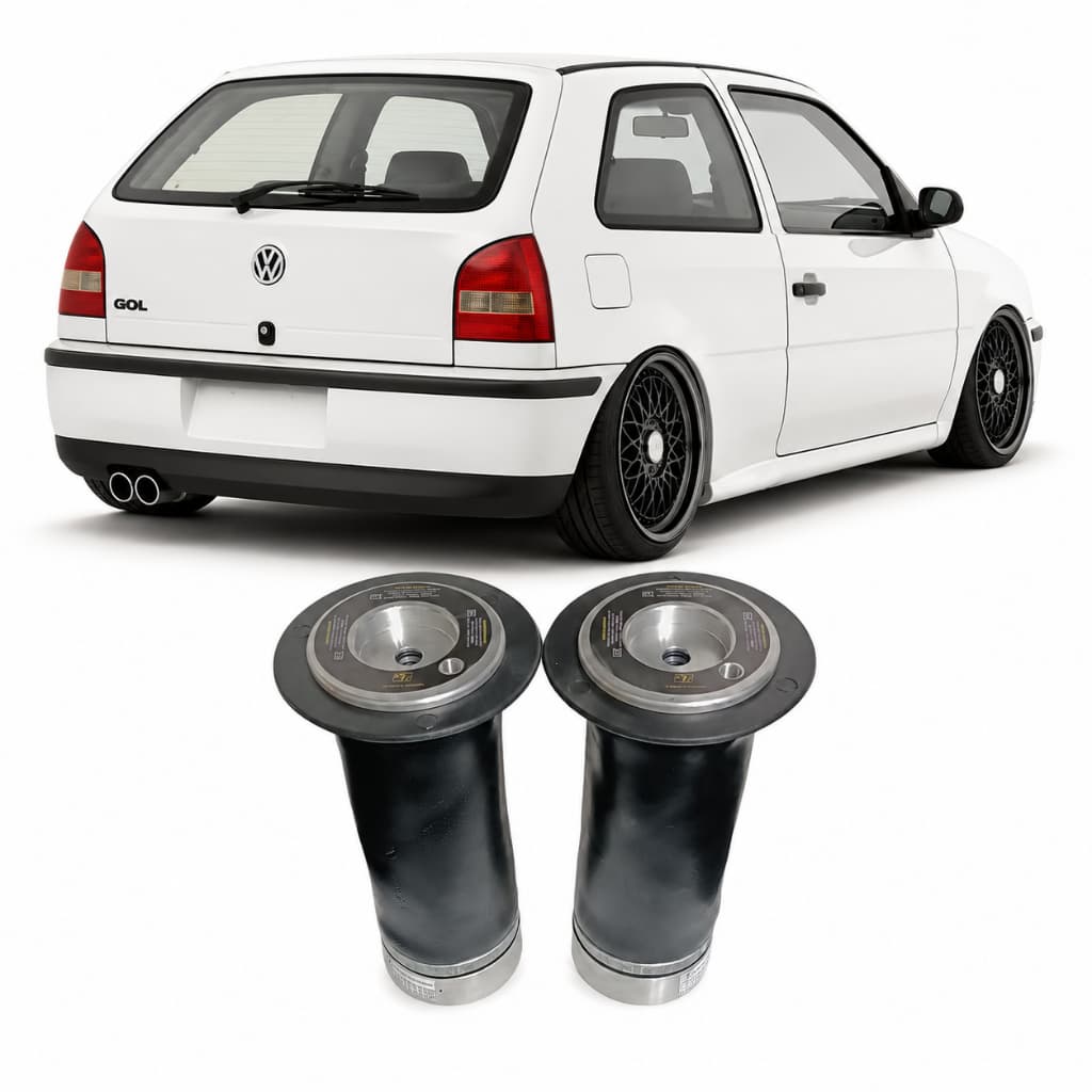 Par Bolsas Haste 12 Traseiras - Cônicas ou Retas - Gol G1 - G4 - Schroer Suspension