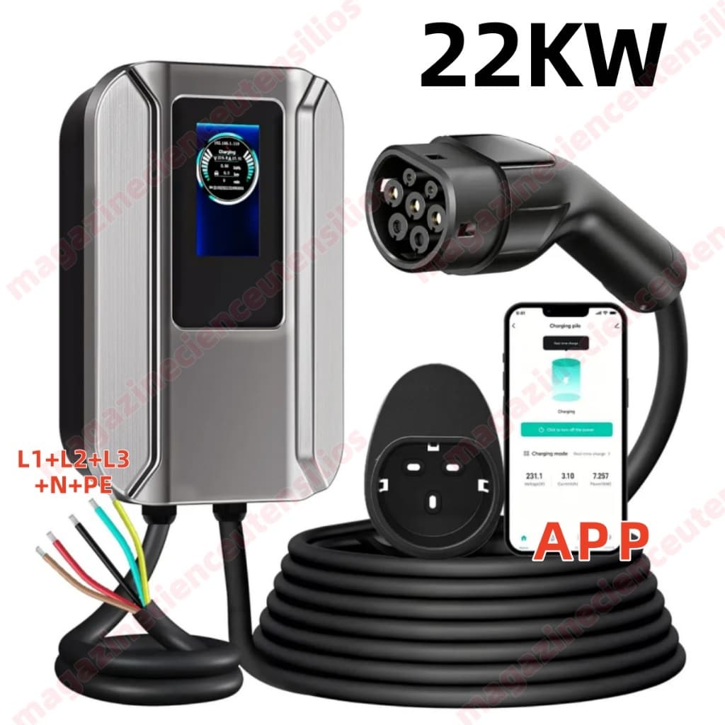 Carregador Carro Elétrico 22kw Wallbox Universal Com Wifi