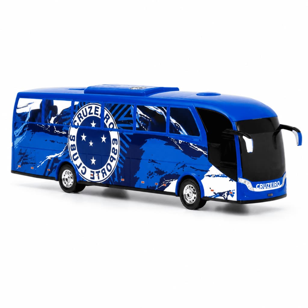 Ônibus Miniatura Cruzeiro Oficial Usual Brinquedos 42,5cm Licenciado Grande Azul Colecionável