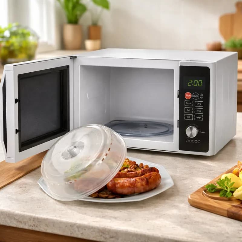 Tampa Protetora para Alimentos de Micro-ondas Plástico Plasnorthon Proteção ao Esquentar Alimentos