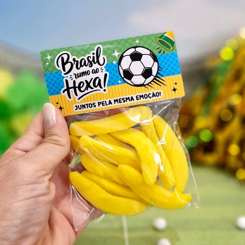 Lapela Personalizada Saquinho Salgados E Mimos | Lembrancinha Copa do Mundo