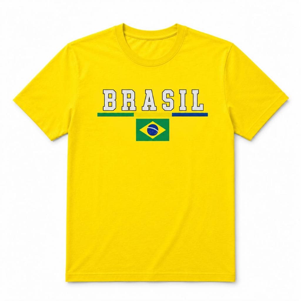 Camisa do brasil Algodão Camiseta Masculina Premium