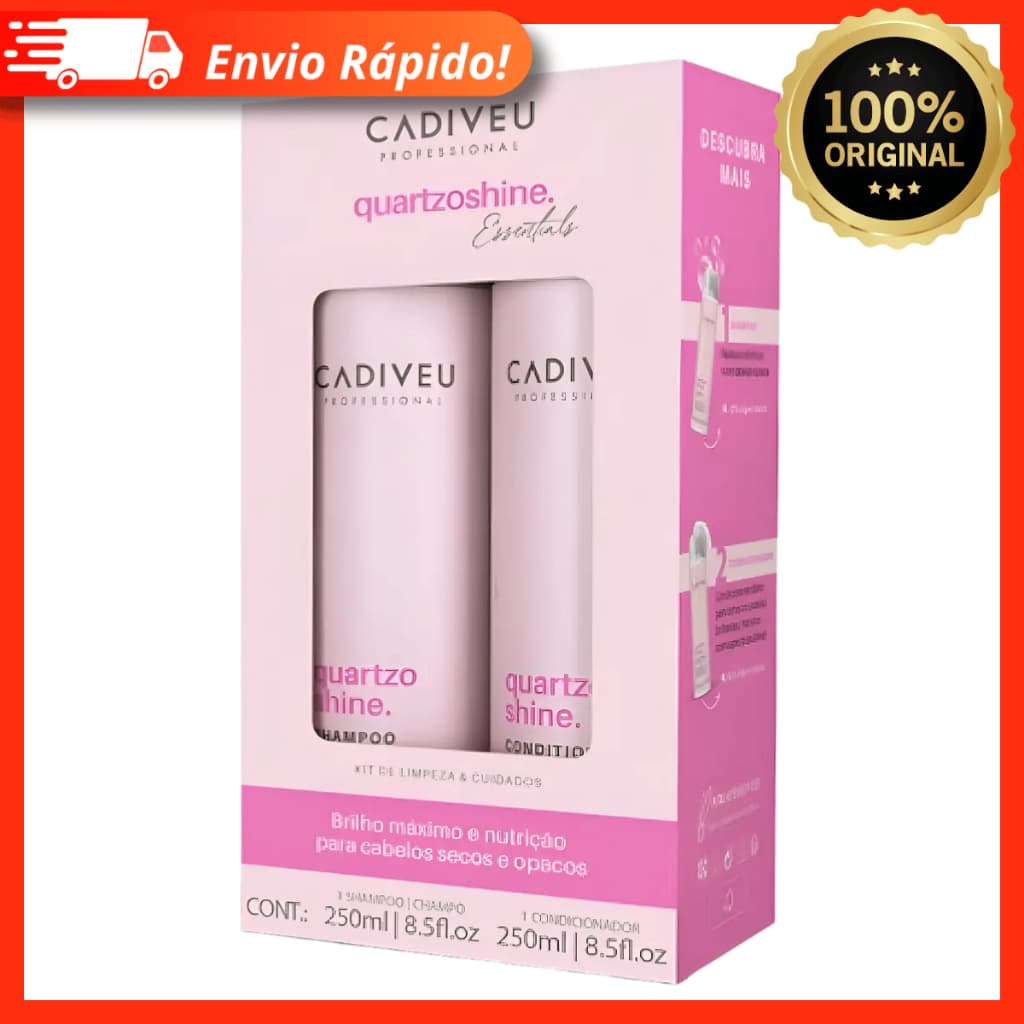Kit Cadiveu Professional Quartzo Shine Essentials Shampoo e Condicionador - Brilho Máximo e Nutrição