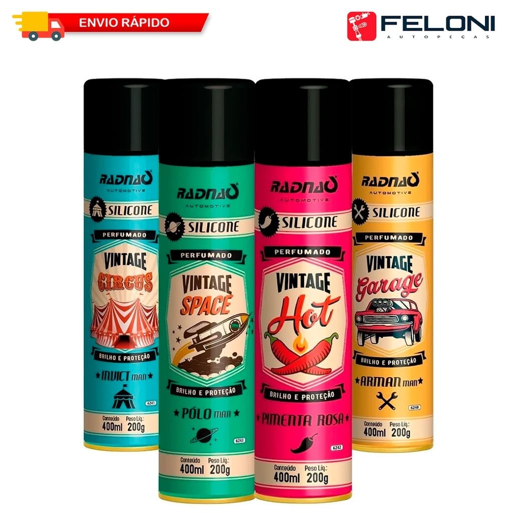 Silicone Aerossol Perfumado Vintage 400ml Radnaq
