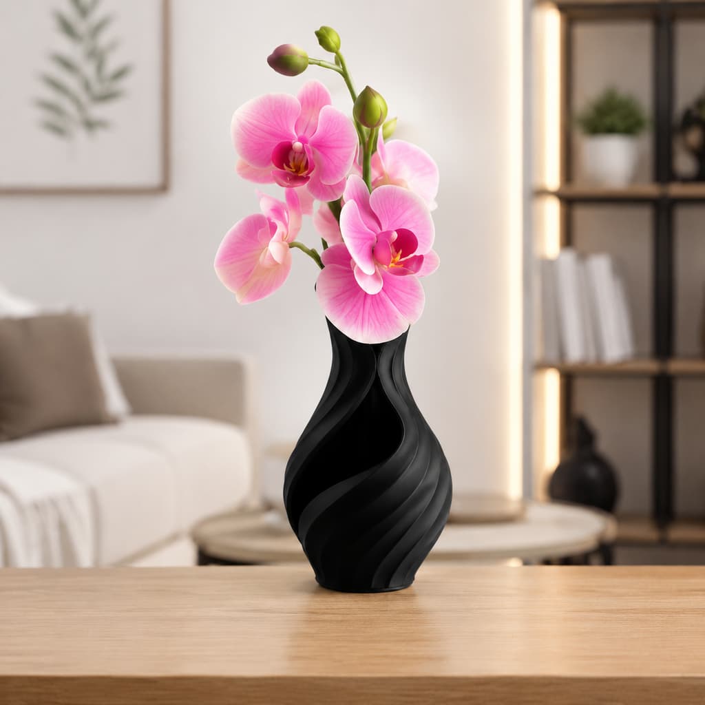 Vaso Decorativo Moderno 3d Espiral Pequeno Elegante