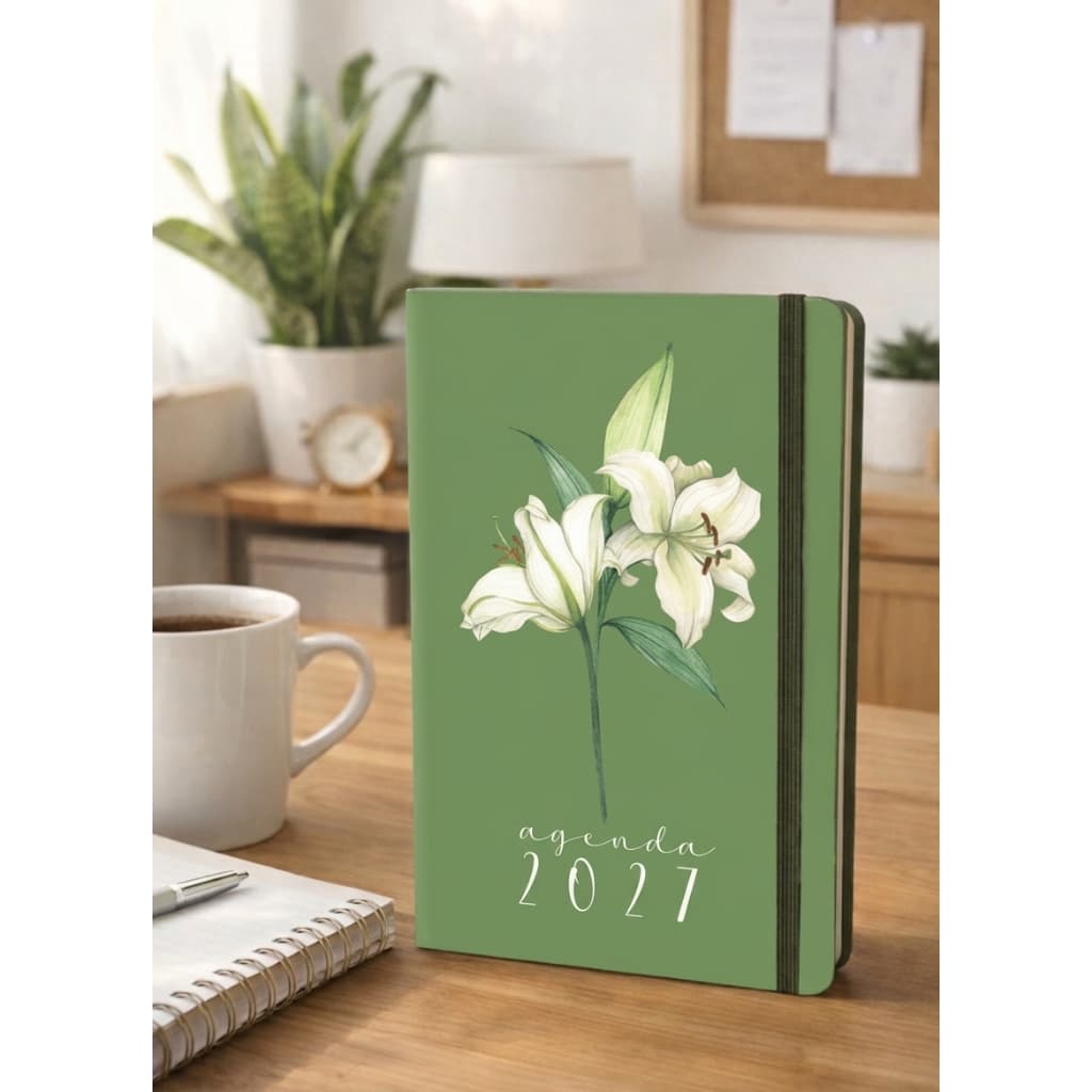 Agenda diária Capa Dura 2027 - elástico, capa dura
