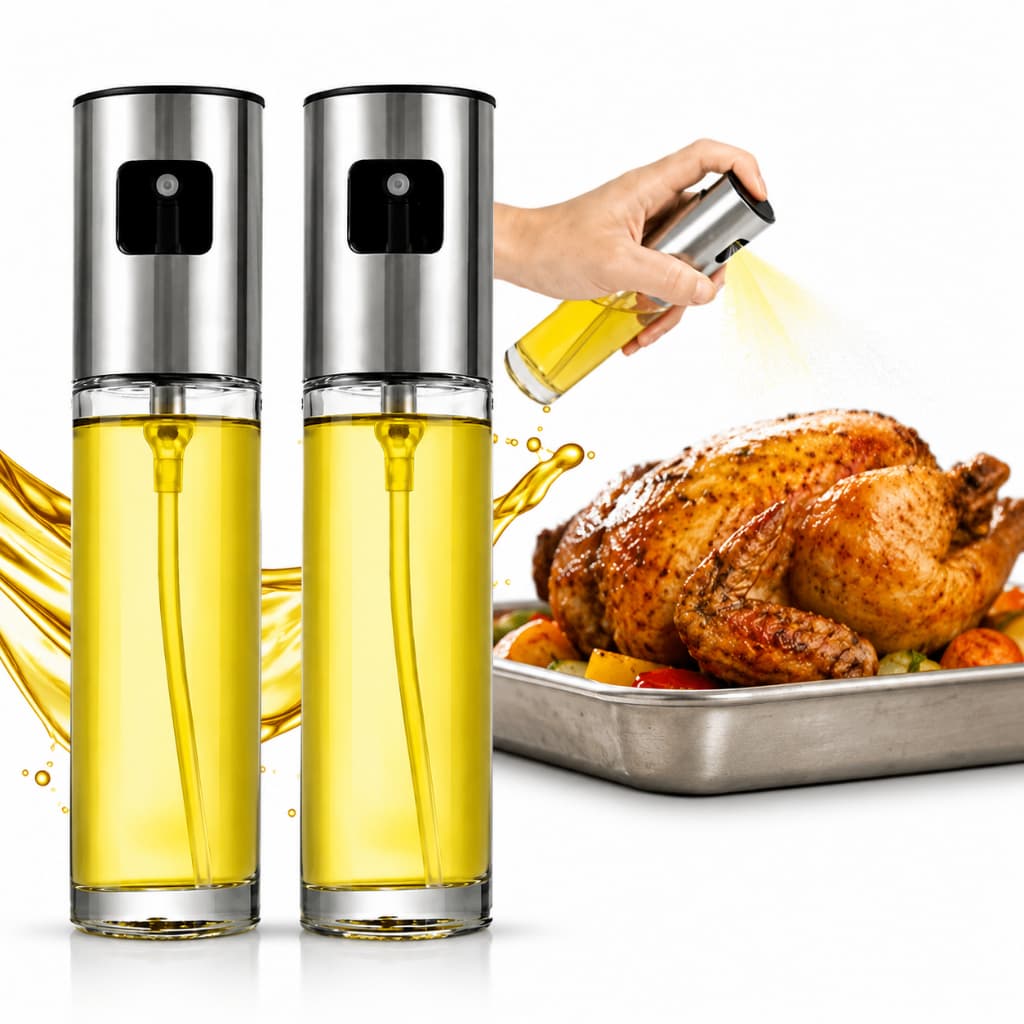 Kit Borrifador Spray Azeite Pulverizador Premium Culinário Vinagre Cozinha100ml