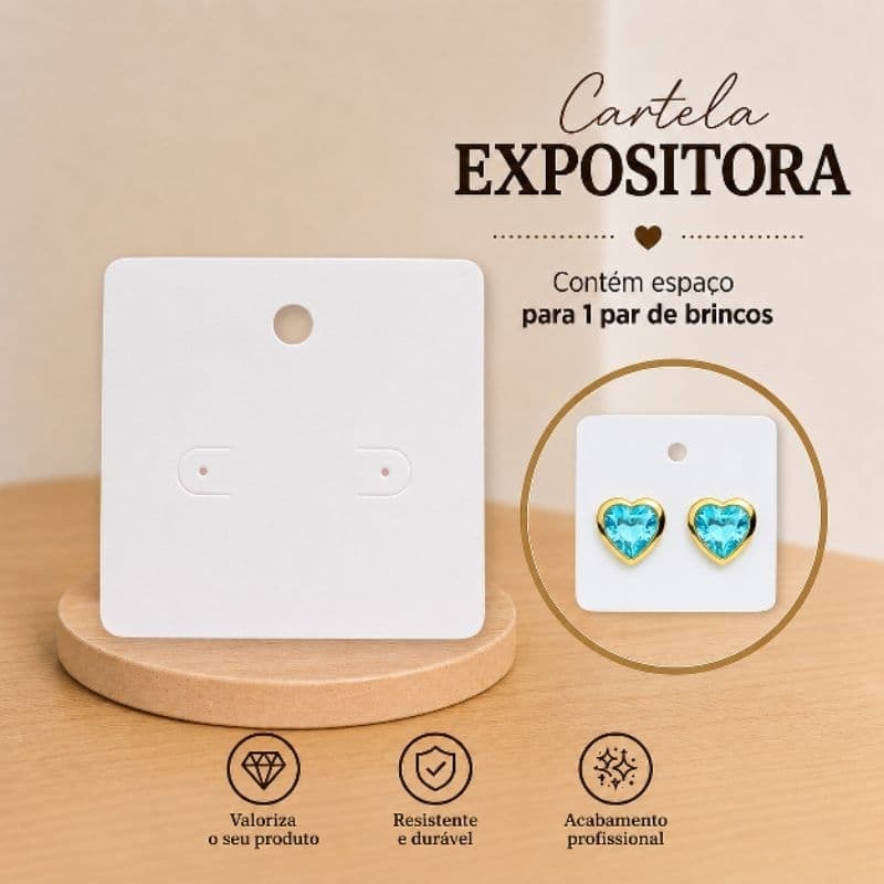 100 CARTELAS TAG PARA BRINCOS | EMBALAGEM E EXPOSITOR PARA JOIAS, BIJUTERIAS E ACESSÓRIOS