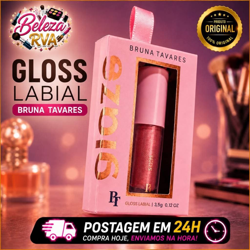 Lábios com brilho espelhado e efeito volumoso instantâneo | Gloss Glaze Bruna Tavares