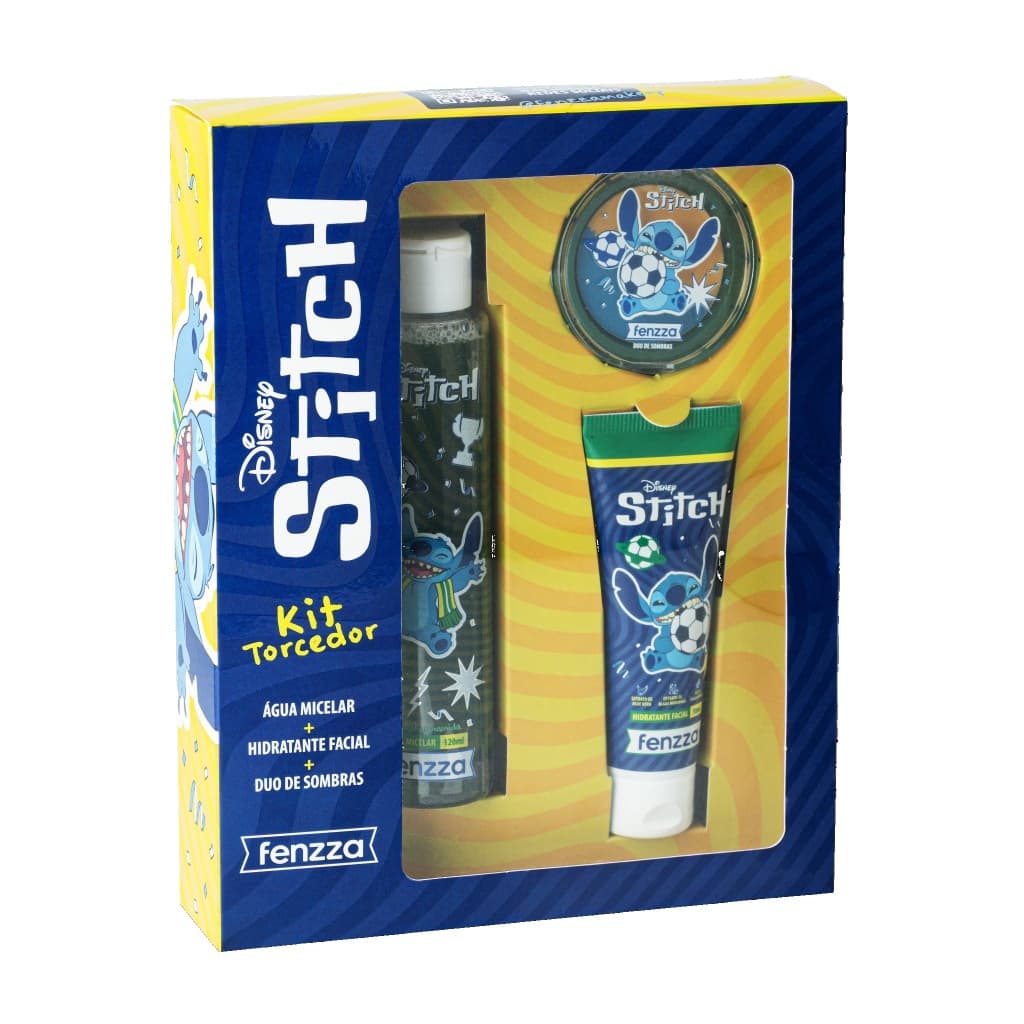 Kit Stitch Torcedor Fenzza Disney Água Micelar + Hidratante Facial + Duo de Sombras - Ediçãp Especial