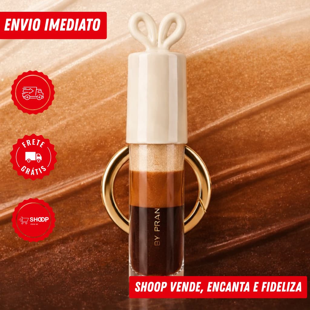 Gloss Labial Lip Triple by Fran | Brilho Intenso e Hidratante - 3 Camadas de Gloss
