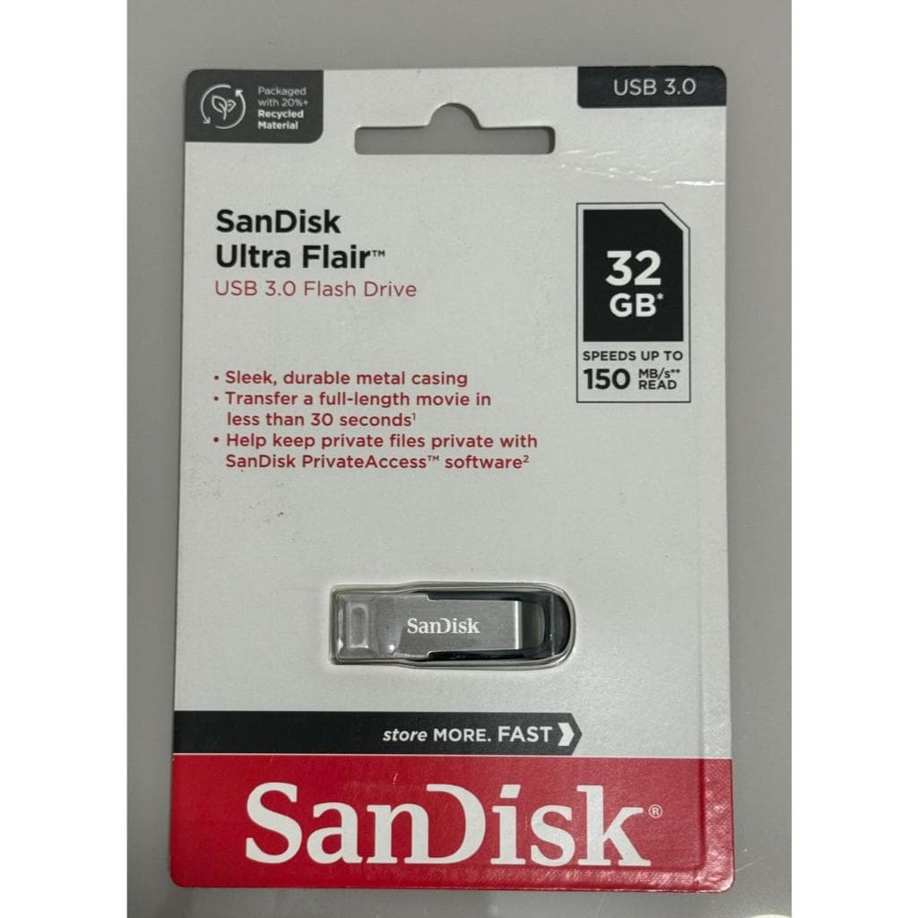 PEN DRIVE SANDISK 32GB/ 128GB 150MB/s USB 3.0 FLASH DRIVE. ORIGINAL.
