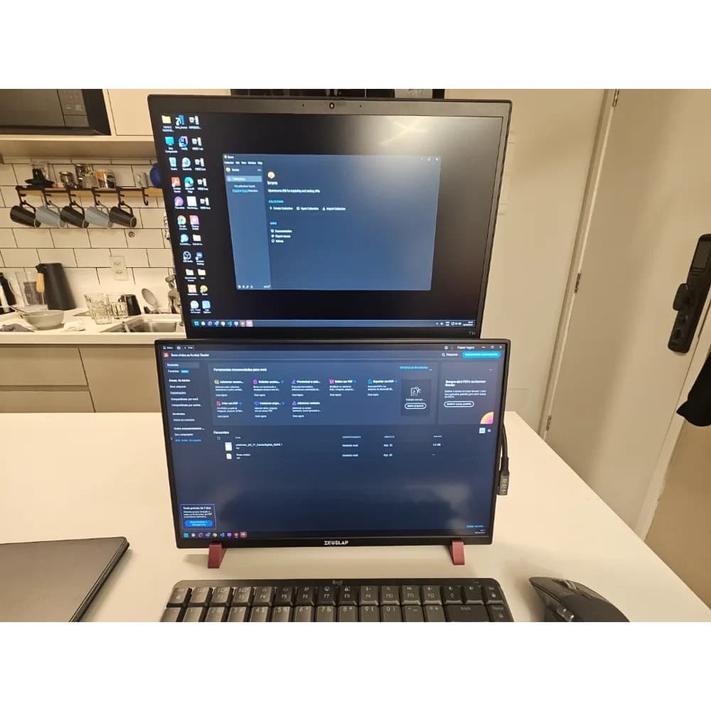 Suporte Notebook Vertical 2 em 1 | Base Segunda Tela Ergonômica