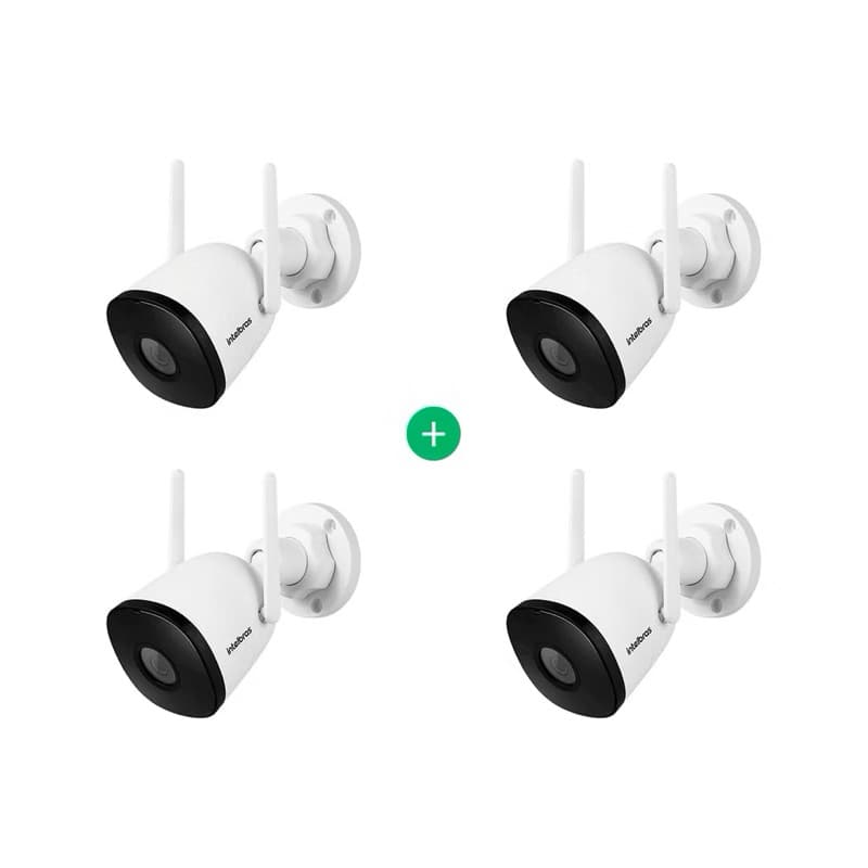 4 Câmeras Wifi IM5 Intelbras, aceita cartão de memória