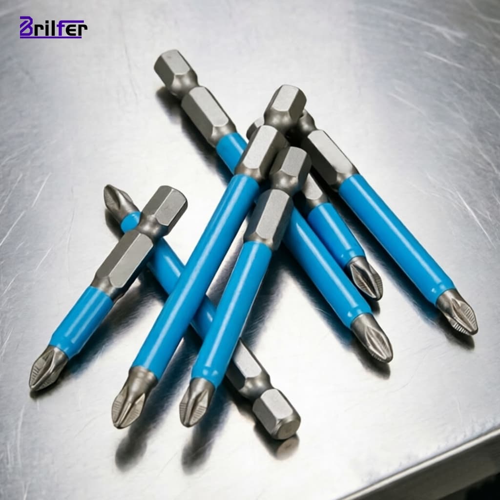 Kit 6pcs Pontas Philips Antiderrapantes Magnéticas S2 Para Furadeira De Impacto Alta Dureza