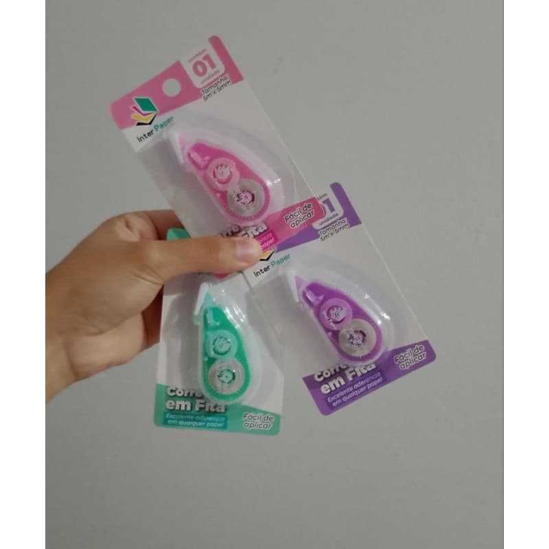 Corretivo em Fita Inter Paper 5m x 5mm – Correção Limpa e Instantânea | 1 Unidade