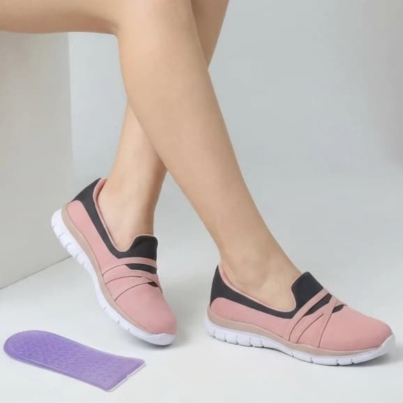 Tênis Sapatilha Ortopédica Feminina Slip On Antiderrapante