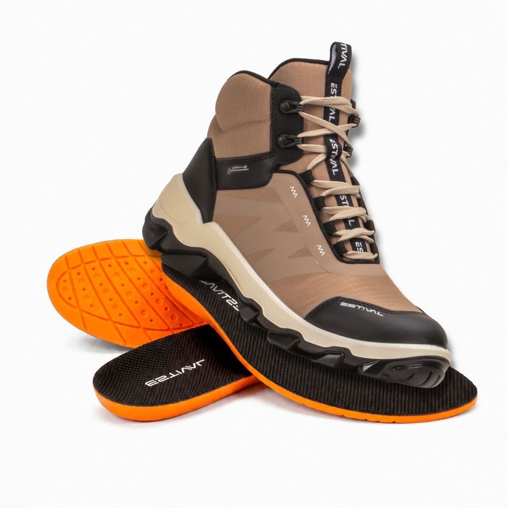 Bota De Segurança Hybrid Bege Estival Com Palmilha Pu - Biqueira PVC
