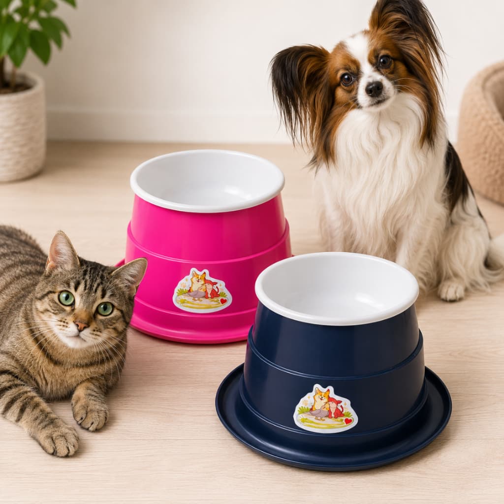 Kit 2 Comedouro Elevados Anti Formigas para Cachorro e Gato  400ml Resistente e Fácil de Limpar
