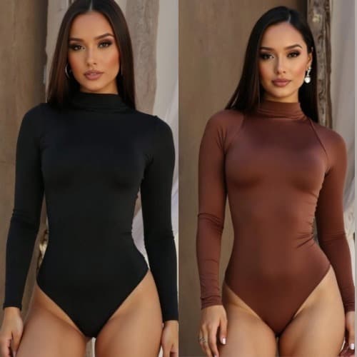 Kit Body Feminino Gola Alta Suplex Cacharrel Forrado Premium