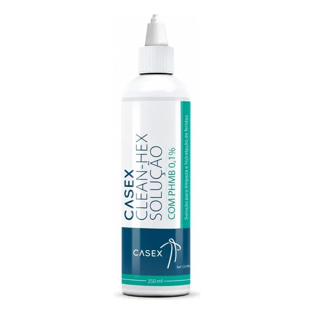 Polihexanida Solução Aquosa com PHMB 350ml Casex (1) Limpeza Feridas