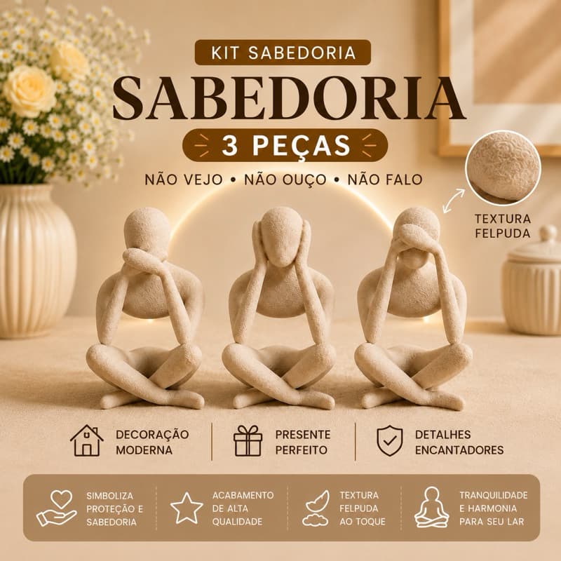 Kit Sabedoria Decorativo 3D Luxo Moderna Decoração Sala Escritório Presente Criativo Top Tendência