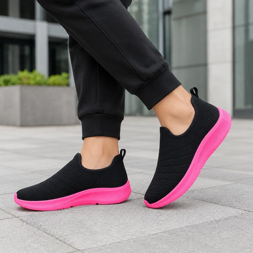 Tenis Slip On Feminino MV3 Sapatilha Leve Macio Confortavel Academia Dia a Dia Esportivo Trabalho