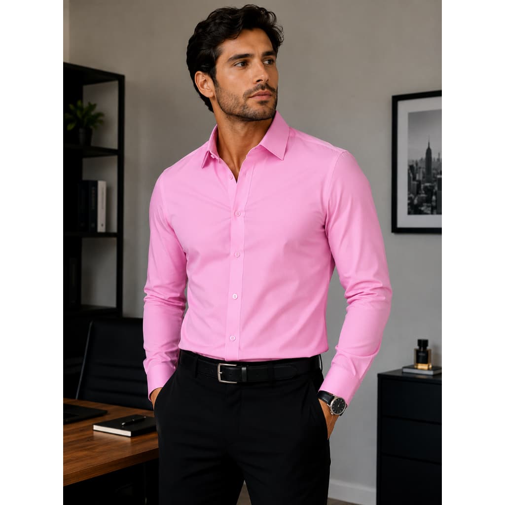 Camisa Social Masculina Manga Comprida