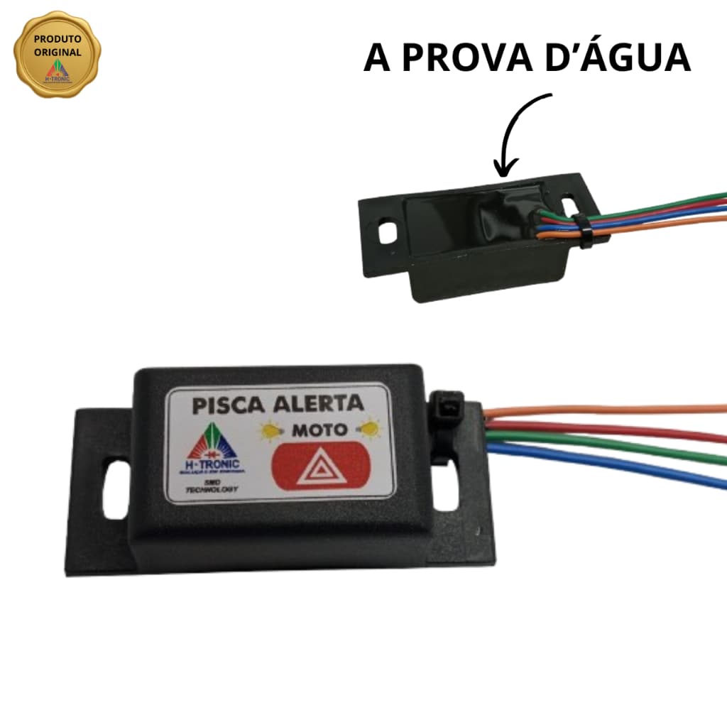 Relé Pisca Alerta Universal Moto 12V H-Tronic 4 Fios À Prova D'Água Fácil Instalação