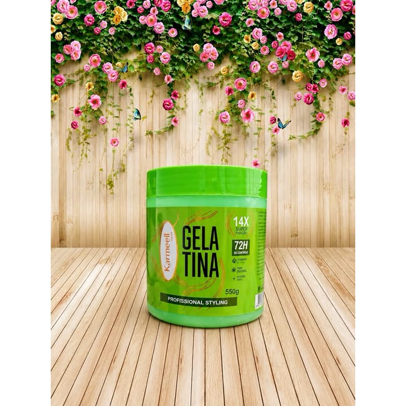 Gelatina Capilar 550g Para Cachos 14x Definição 72h Antifrizz Fixação Forte