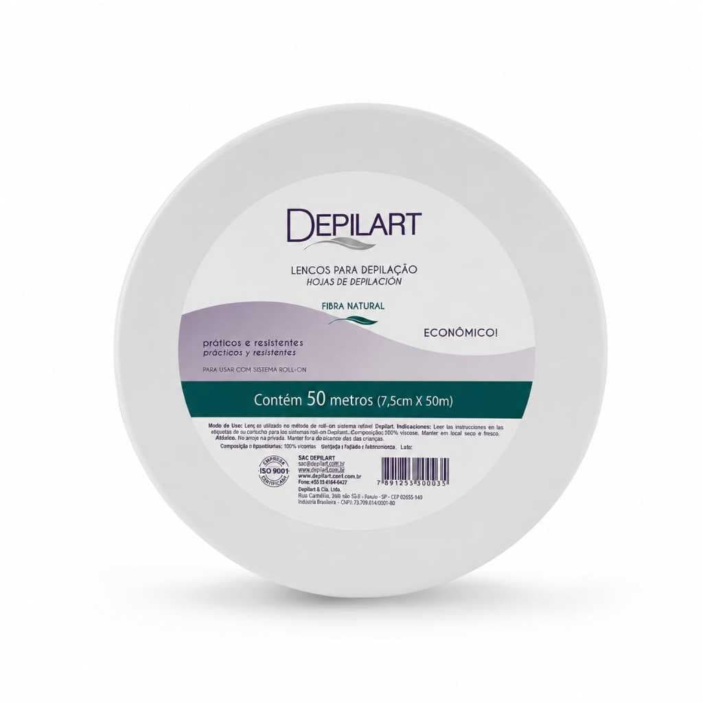 Lenço Depilatório Rolo 50m Depilart para Cera e Roll-On