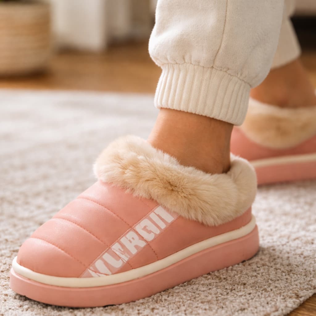 Pantufa Botinha Solado Nuvem Emborrachado Quentinha Pelinho