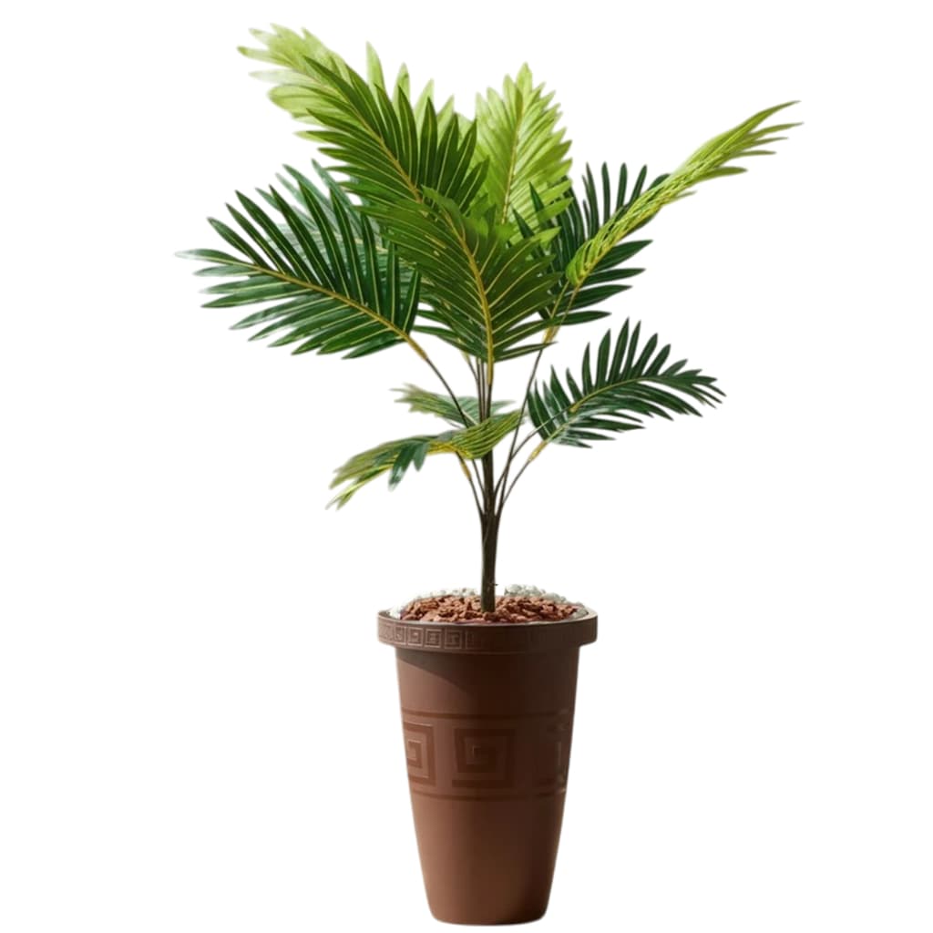 Planta Coqueiro Flor Artificial Com Vaso Decorativo Enfeite Sala Casa Escritorio Decoração Natural