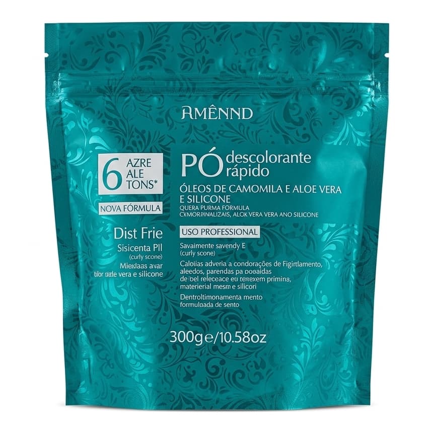 Pó Descolorante Amend Amêndoas 300g - Clareia Até 6 Tons Dust Free