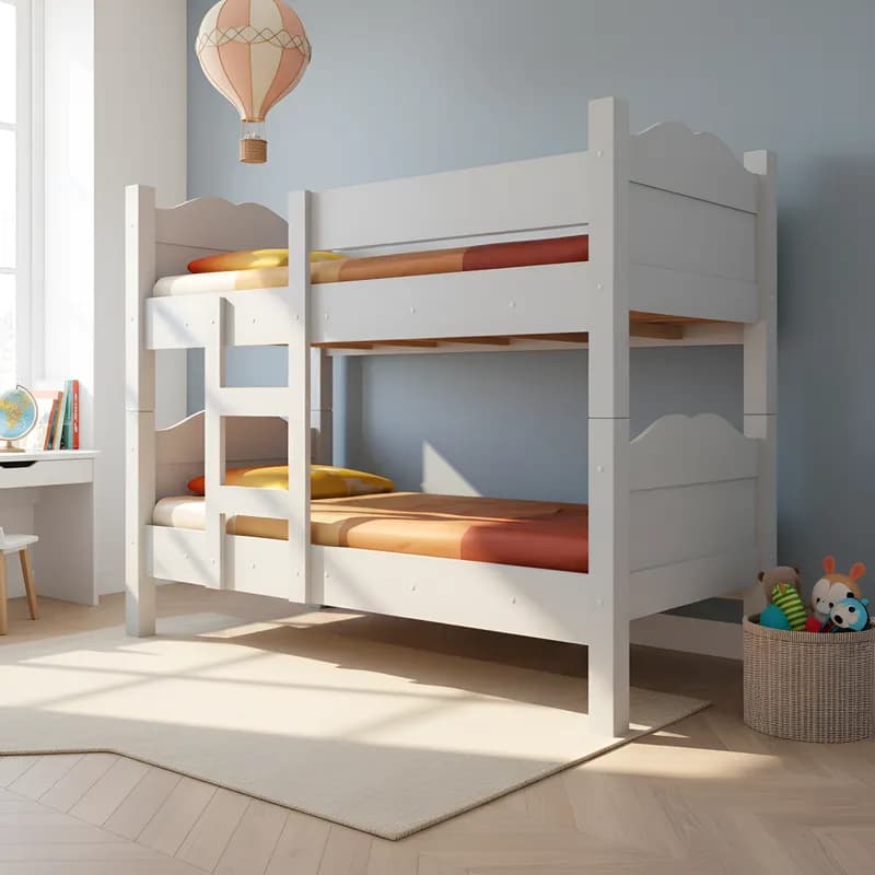 Beliche Multifuncional Prático Versátil Moderno Vira 2 Camas Solteiro Madrid com Grades de Proteção